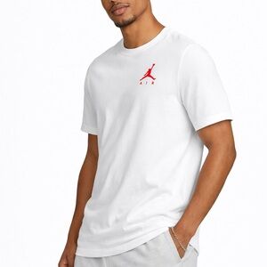 Nike Air Jordan Jumpman T-Shirt Men’s 2XL White Red Logo Cotton Tee